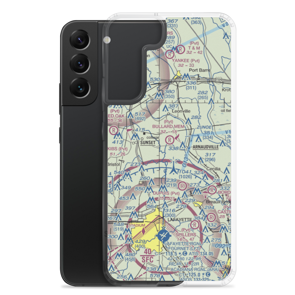 Couvillion Airport (22LS) VFR Sectional Samsung Case Samsung Galaxy S22 Plus model shown