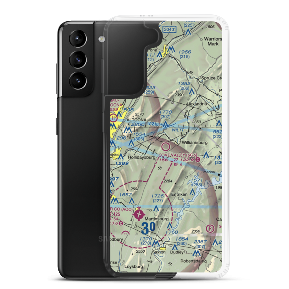 Cove Valley Airport (6G6) VFR Sectional Samsung Case Samsung Galaxy S21 Plus model shown