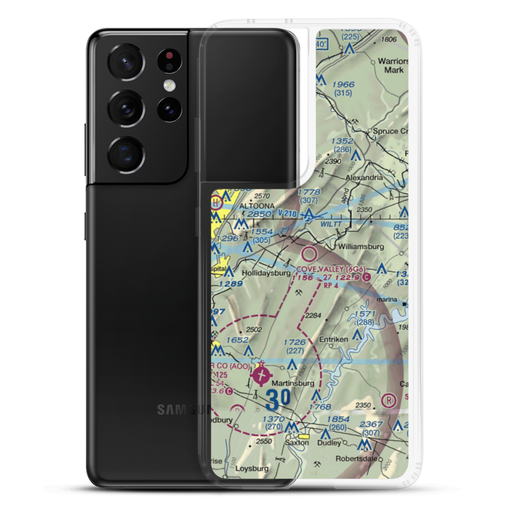 Cove Valley Airport (6G6) VFR Sectional Samsung Case Samsung Galaxy S21 Ultra model shown