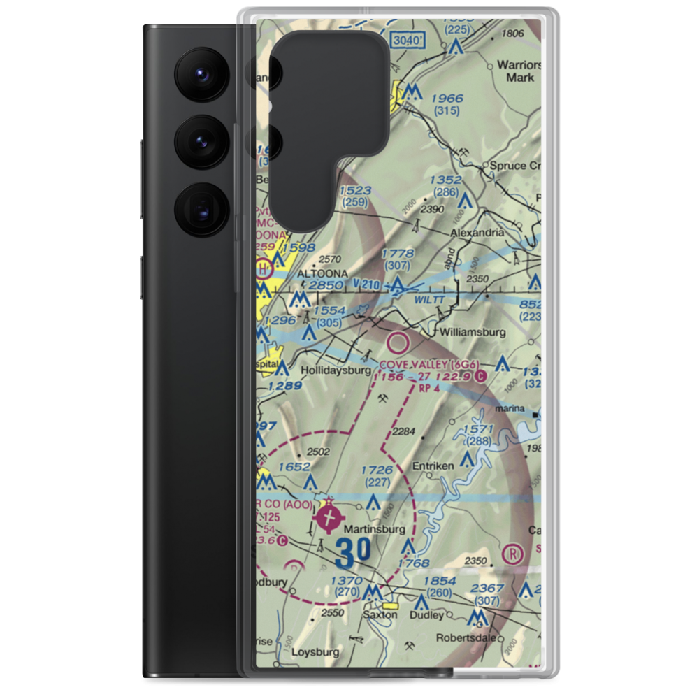 Cove Valley Airport (6G6) VFR Sectional Samsung Case Samsung Galaxy S22 Ultra model shown