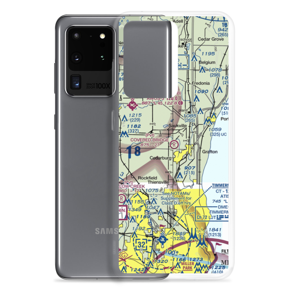 Covered Bridge Fields Airport (1WN2) VFR Sectional Samsung Case Samsung Galaxy S20 Ultra model shown