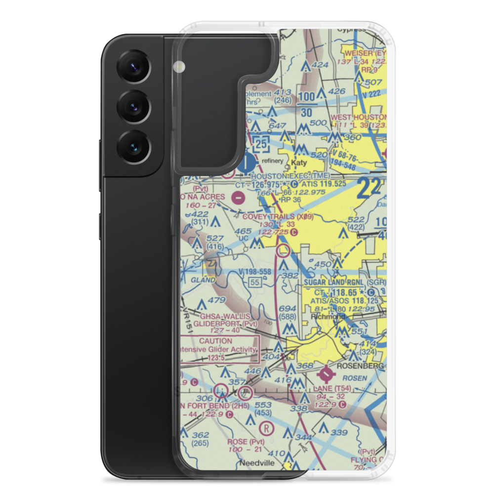 Covey Trails Airport (X09) VFR Sectional Samsung Case Samsung Galaxy S22 Plus model shown