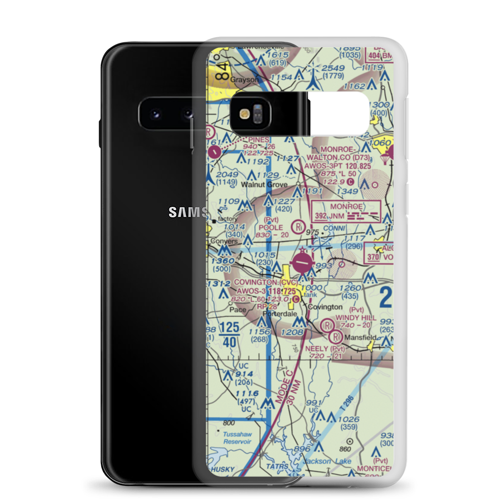 Covington Municipal Airport (CVC) VFR Sectional Samsung Case Samsung Galaxy S10 model shown