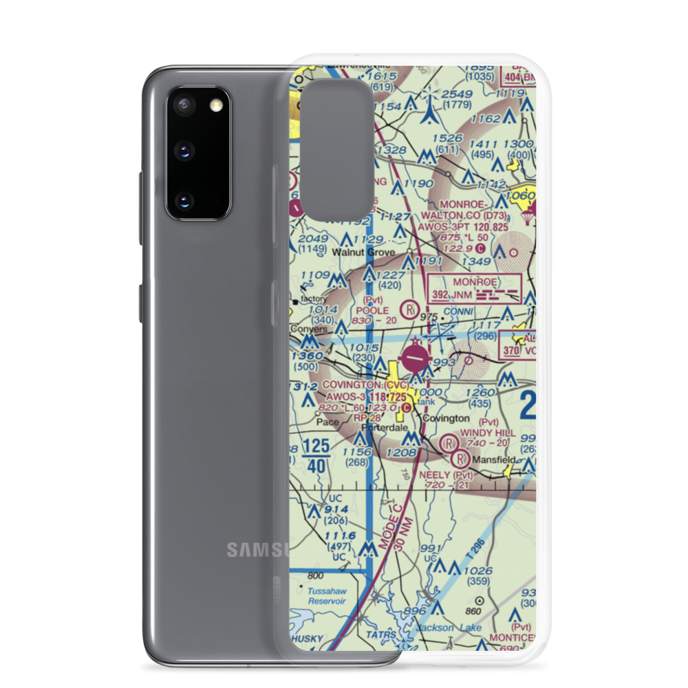 Covington Municipal Airport (CVC) VFR Sectional Samsung Case Samsung Galaxy S20 model shown
