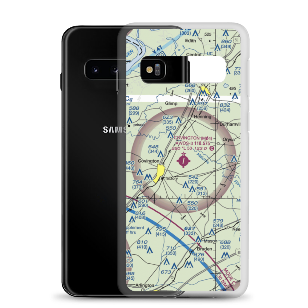 Covington Municipal Airport (M04) VFR Sectional Samsung Case Samsung Galaxy S10 model shown