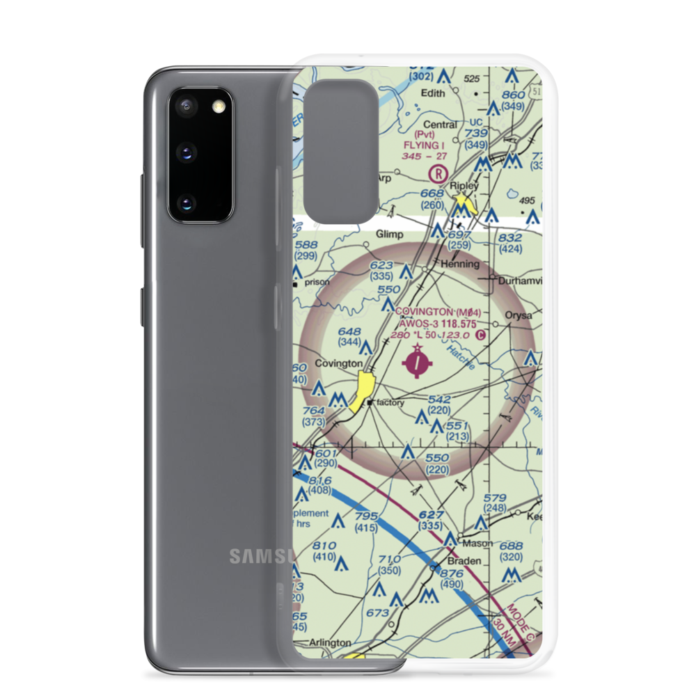 Covington Municipal Airport (M04) VFR Sectional Samsung Case Samsung Galaxy S20 model shown