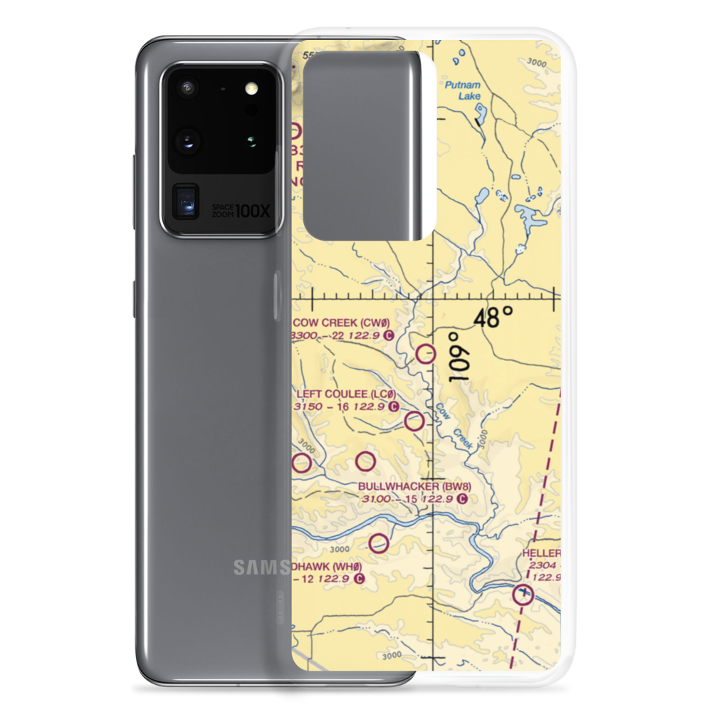 Cow Creek Airport (CW0) VFR Sectional Samsung Case Samsung Galaxy S20 Ultra model shown