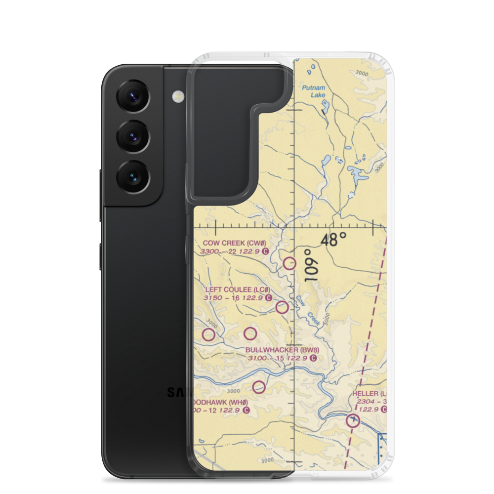Cow Creek Airport (CW0) VFR Sectional Samsung Case Samsung Galaxy S22 model shown