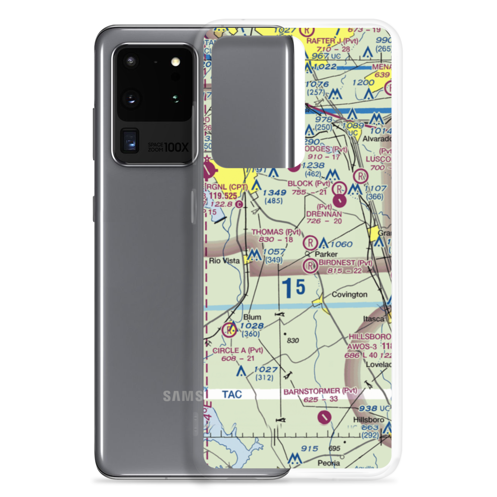 Cow Pasture Airport (TE16) VFR Sectional Samsung Case Samsung Galaxy S20 Ultra model shown