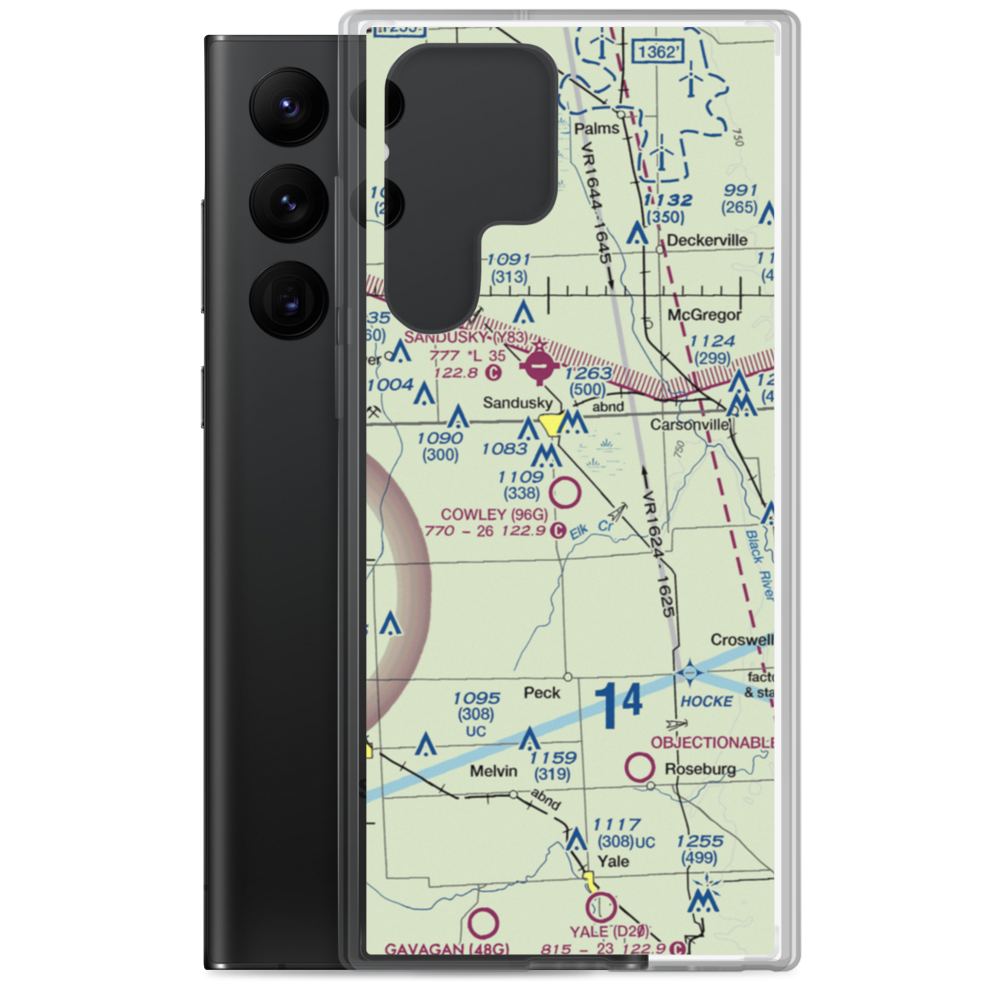 Cowley Field (96G) VFR Sectional Samsung Case Samsung Galaxy S22 Ultra model shown