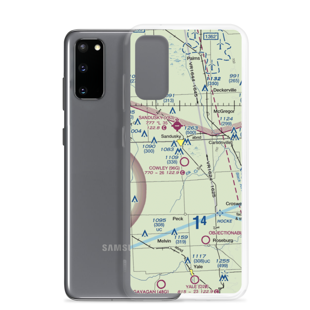 Cowley Field (96G) VFR Sectional Samsung Case Samsung Galaxy S20 model shown