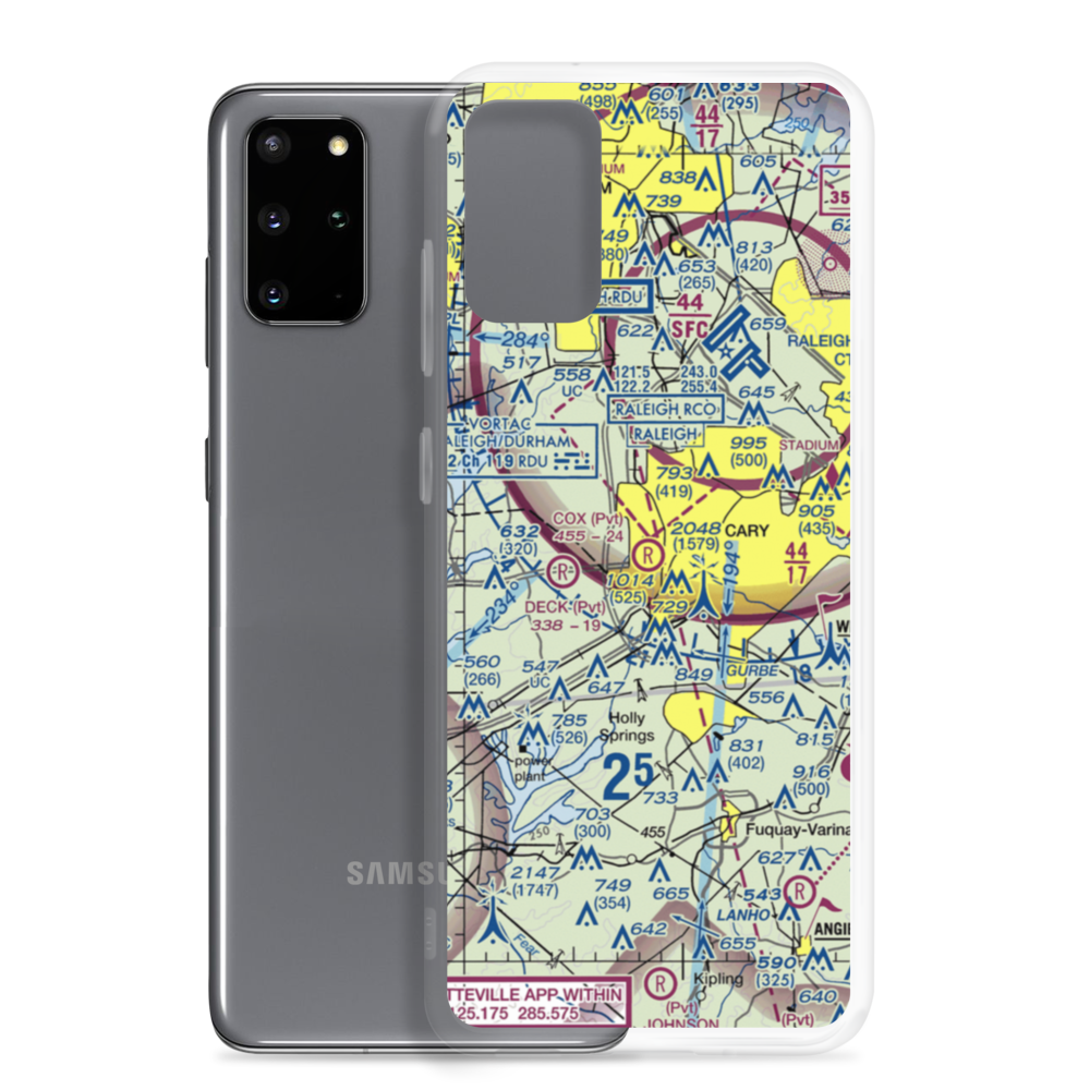 Cox Airport (NC81) VFR Sectional Samsung Case Samsung Galaxy S20 Plus model shown