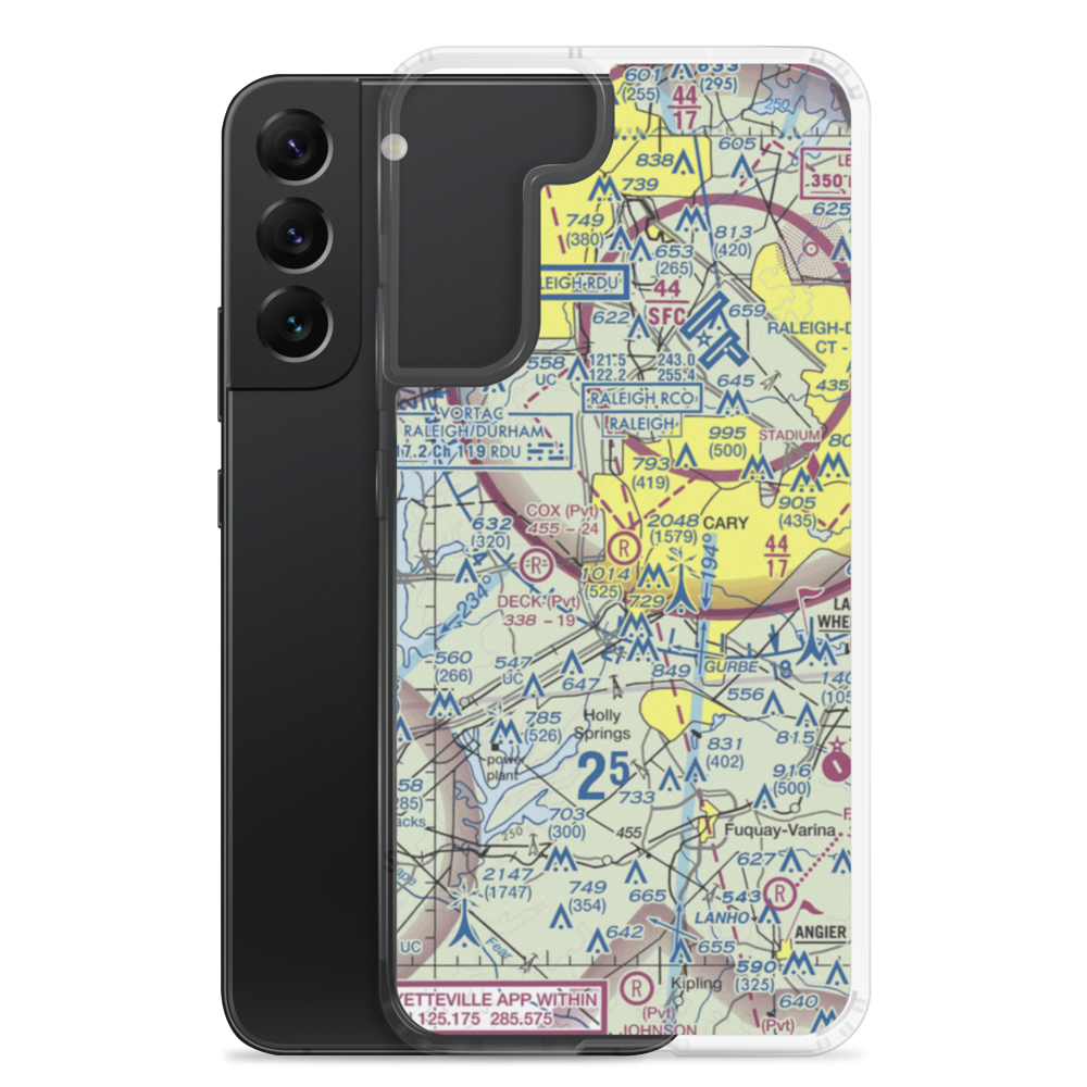 Cox Airport (NC81) VFR Sectional Samsung Case Samsung Galaxy S22 Plus model shown