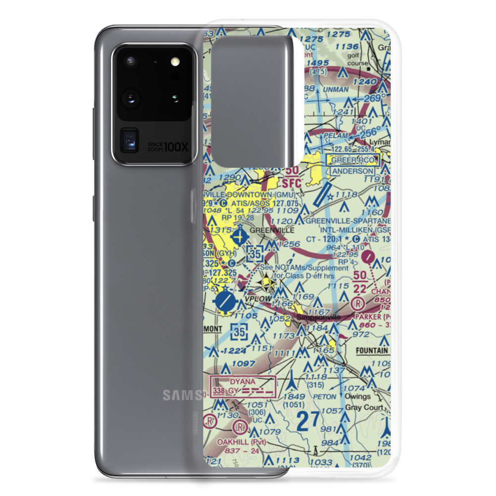Cox Airport (SC33) VFR Sectional Samsung Case Samsung Galaxy S20 Ultra model shown