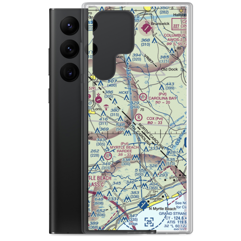 Cox Field (81NC) VFR Sectional Samsung Case Samsung Galaxy S22 Ultra model shown