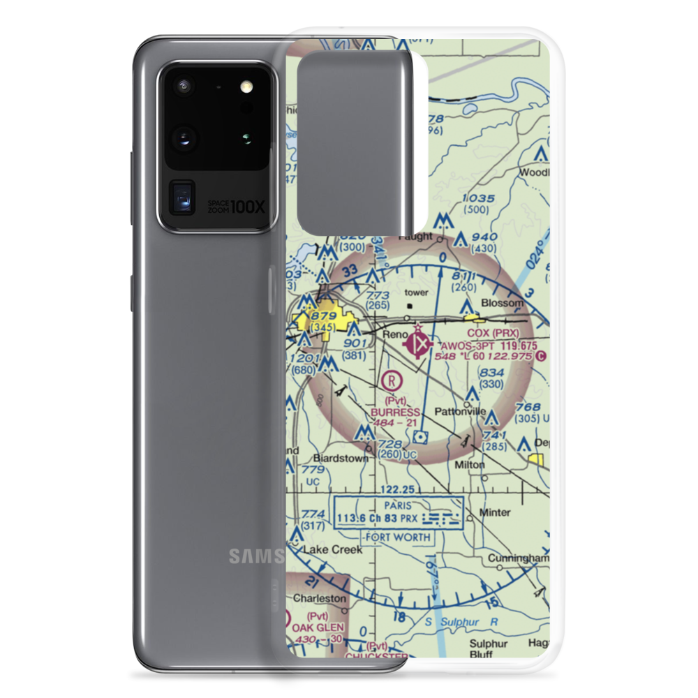 Cox Field (PRX) VFR Sectional Samsung Case Samsung Galaxy S20 Ultra model shown