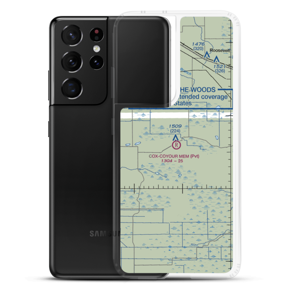 Cox-Coyour Meml Air Field (59MN) VFR Sectional Samsung Case Samsung Galaxy S21 Ultra model shown