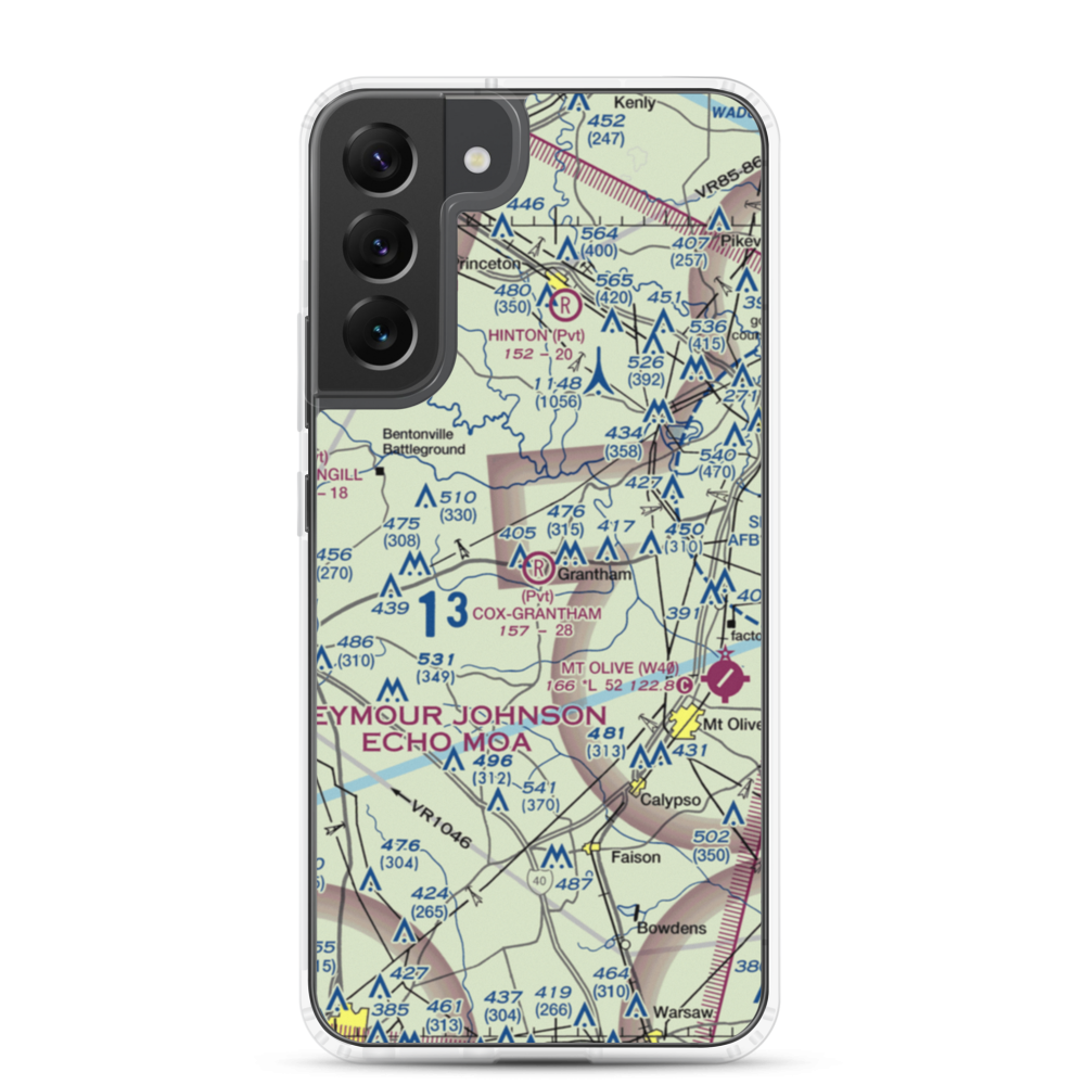 Cox-Grantham Airfield (6NC0) VFR Sectional Samsung Case Samsung Galaxy S22 Plus model shown