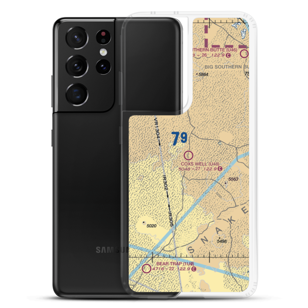 Coxs Well Airport (U48) VFR Sectional Samsung Case Samsung Galaxy S21 Ultra model shown
