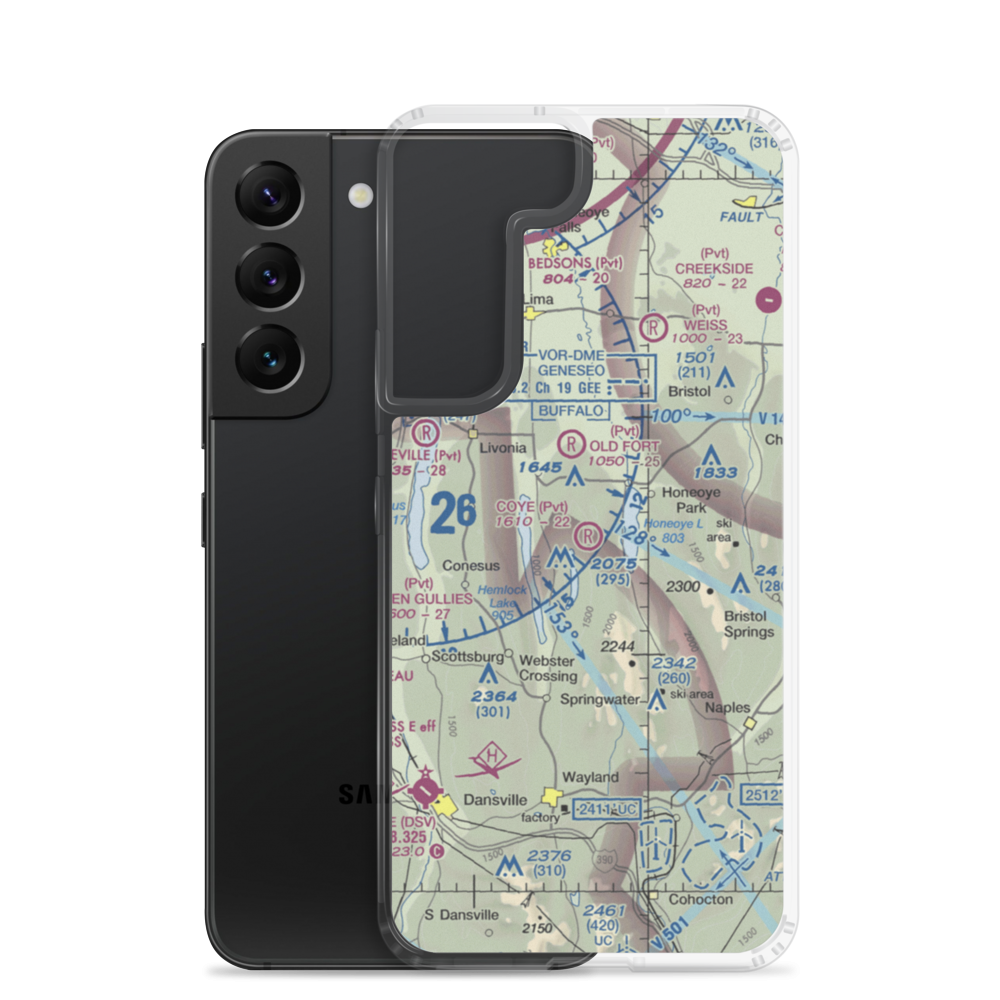 Coye Field (30NY) VFR Sectional Samsung Case Samsung Galaxy S22 model shown