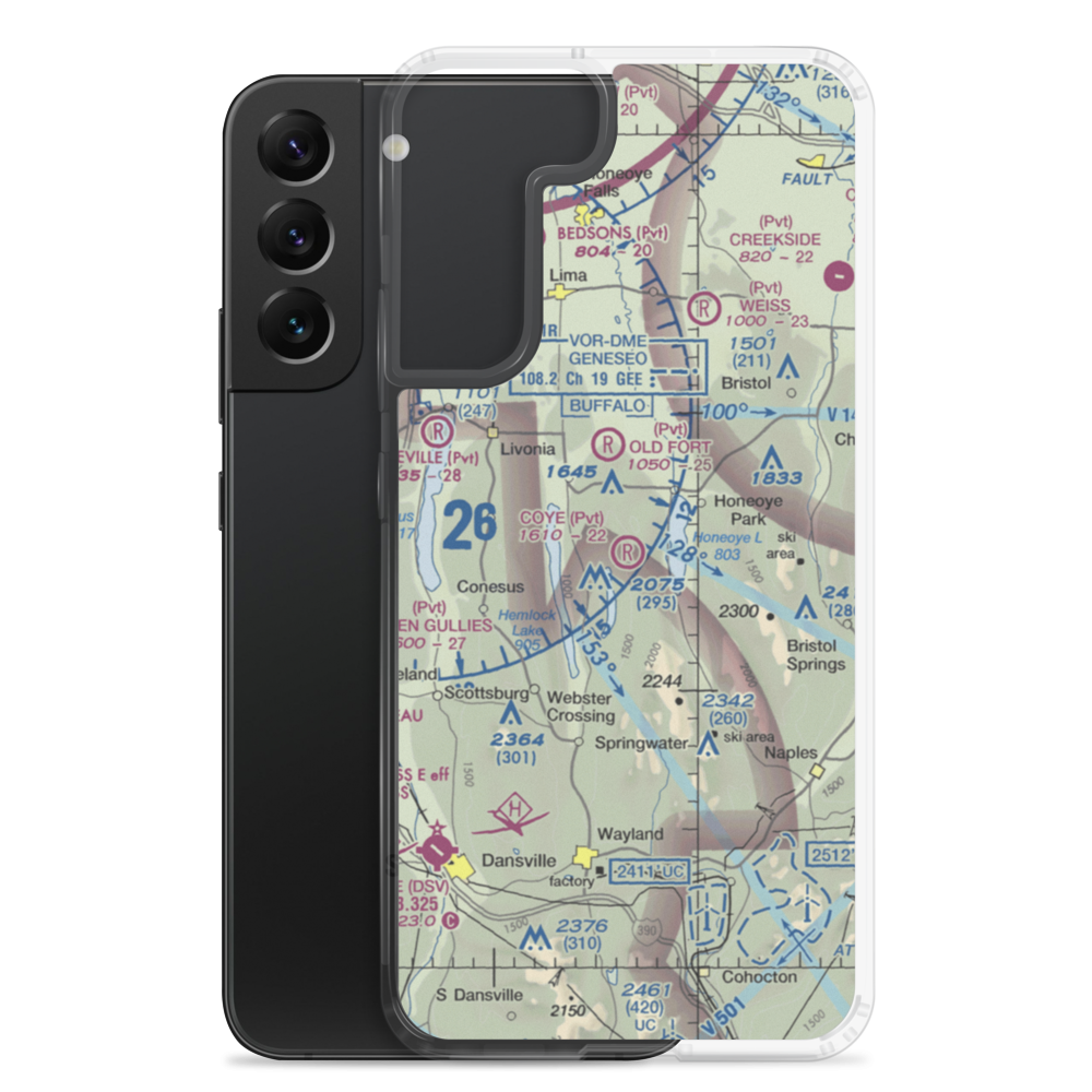 Coye Field (30NY) VFR Sectional Samsung Case Samsung Galaxy S22 Plus model shown