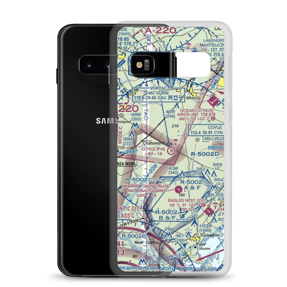 Coyle Field (NJ20) VFR Sectional Samsung Case Samsung Galaxy S10 model shown