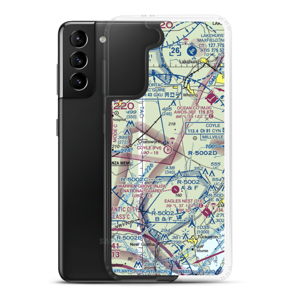 Coyle Field (NJ20) VFR Sectional Samsung Case Samsung Galaxy S21 Plus model shown