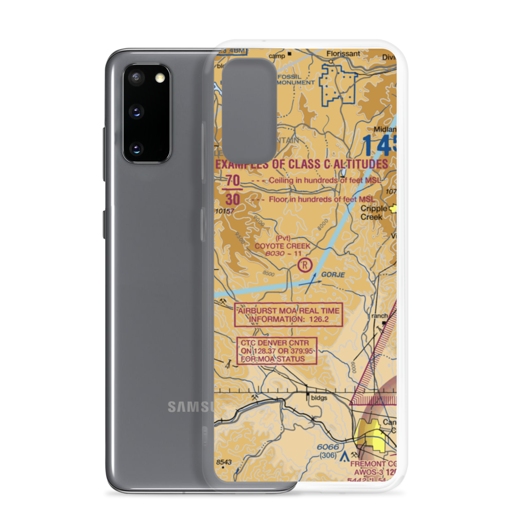 Coyote Creek Ranch Airport (30CO) VFR Sectional Samsung Case Samsung Galaxy S20 model shown