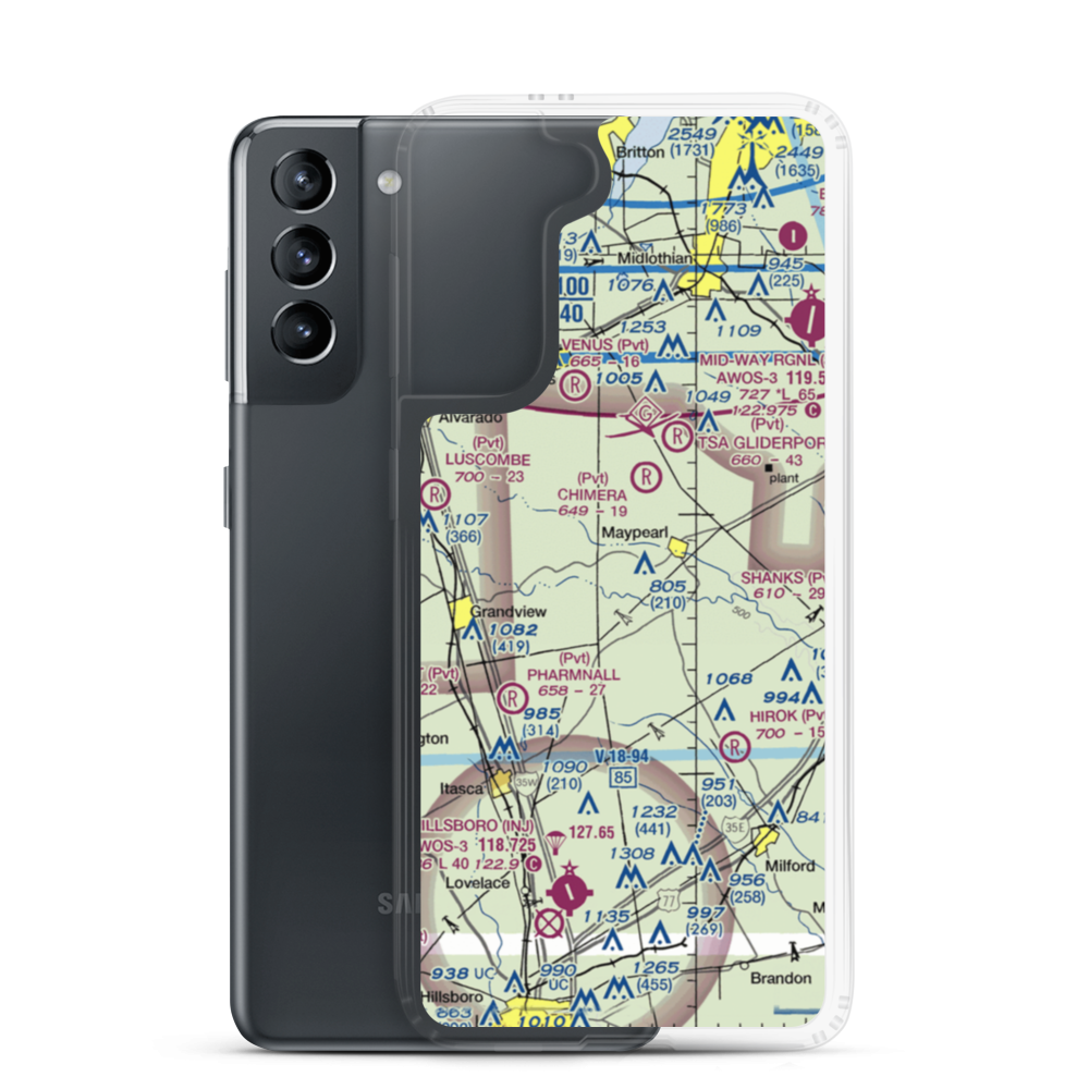 Coyote Crossing Airport (TA26) VFR Sectional Samsung Case Samsung Galaxy S21 model shown