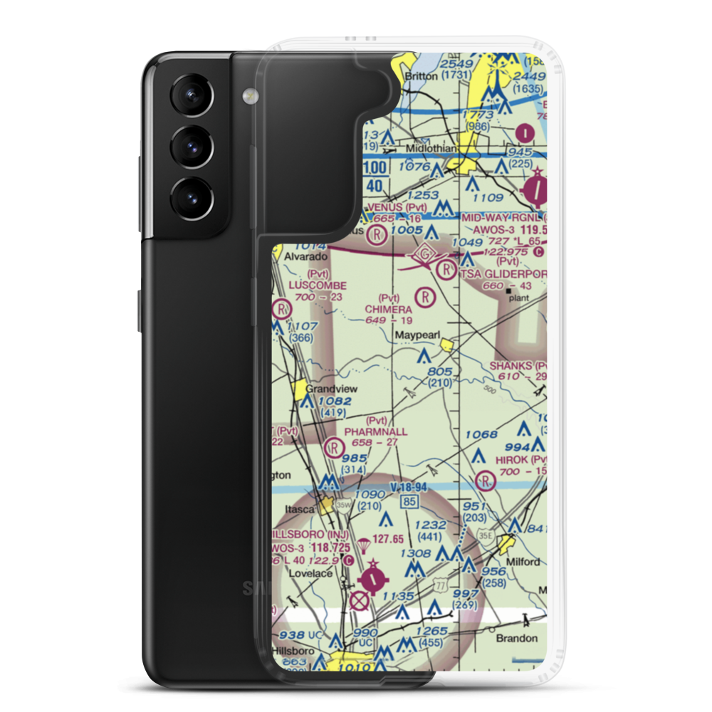 Coyote Crossing Airport (TA26) VFR Sectional Samsung Case Samsung Galaxy S21 Plus model shown