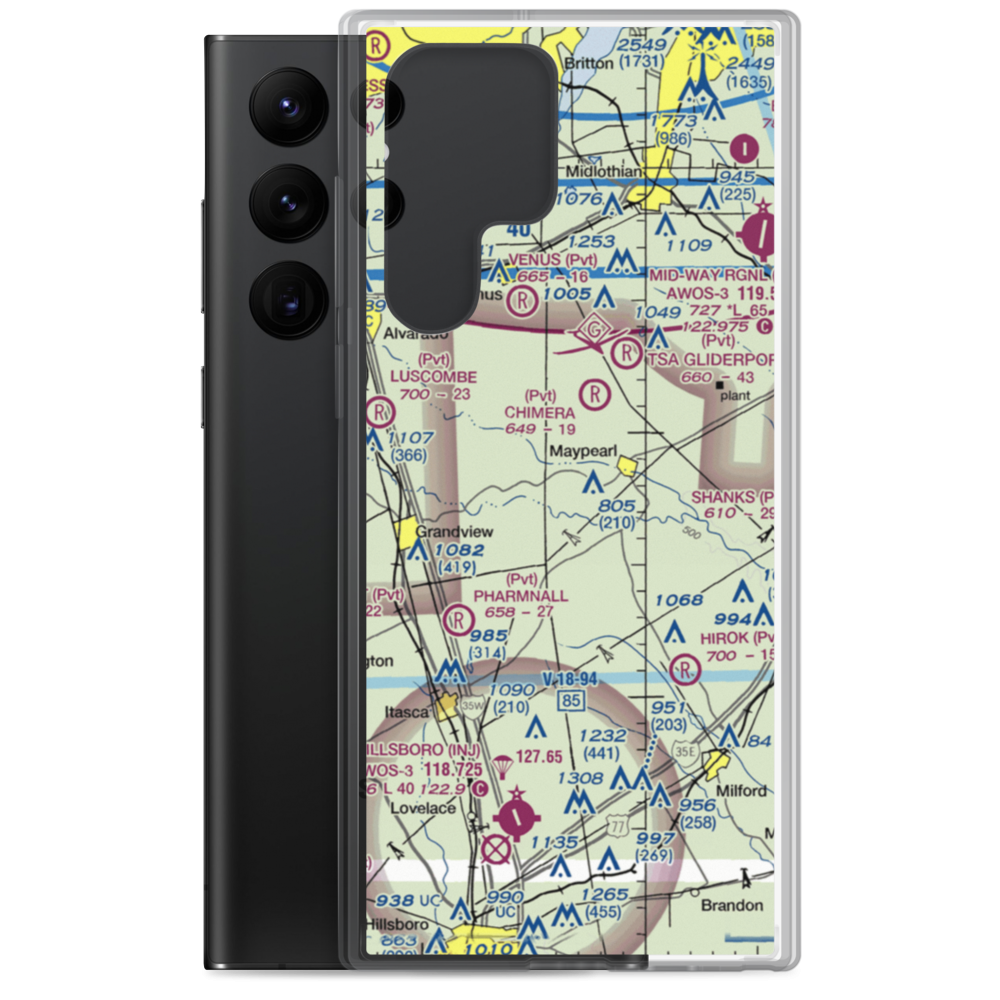 Coyote Crossing Airport (TA26) VFR Sectional Samsung Case Samsung Galaxy S22 Ultra model shown