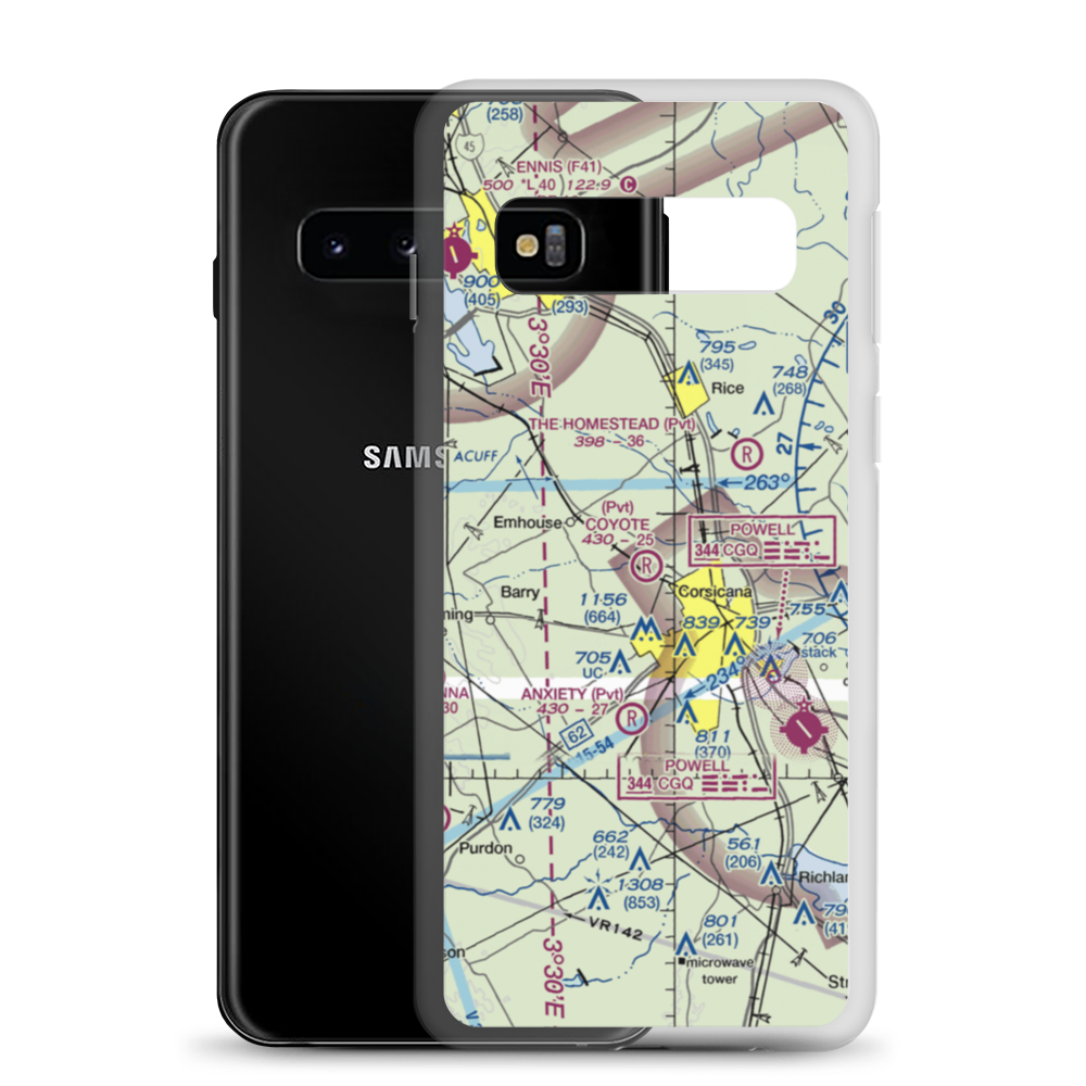 Coyote Field (4XS1) VFR Sectional Samsung Case Samsung Galaxy S10 model shown