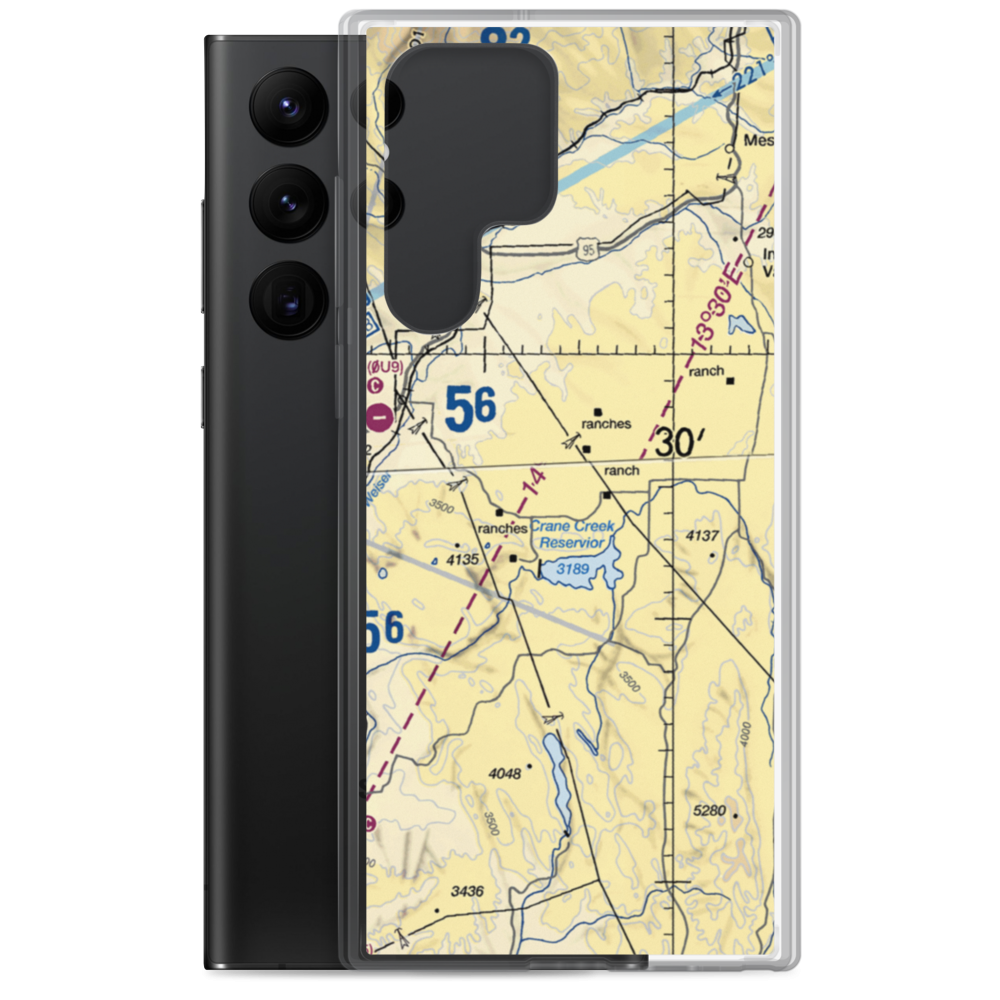Coyote Ridge Airport (17ID) VFR Sectional Samsung Case Samsung Galaxy S22 Ultra model shown