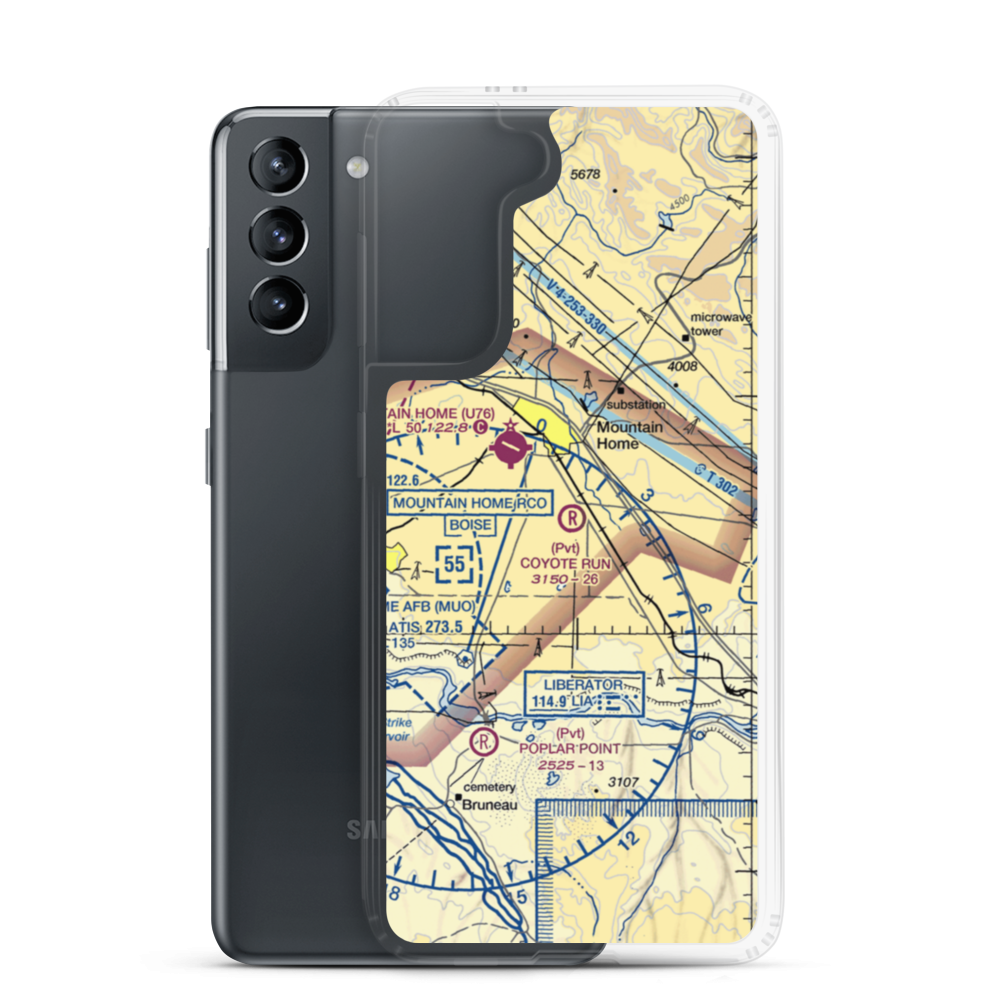 Coyote Run Airport (0ID3) VFR Sectional Samsung Case Samsung Galaxy S21 model shown