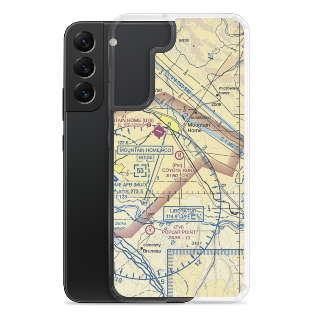 Coyote Run Airport (0ID3) VFR Sectional Samsung Case Samsung Galaxy S22 Plus model shown