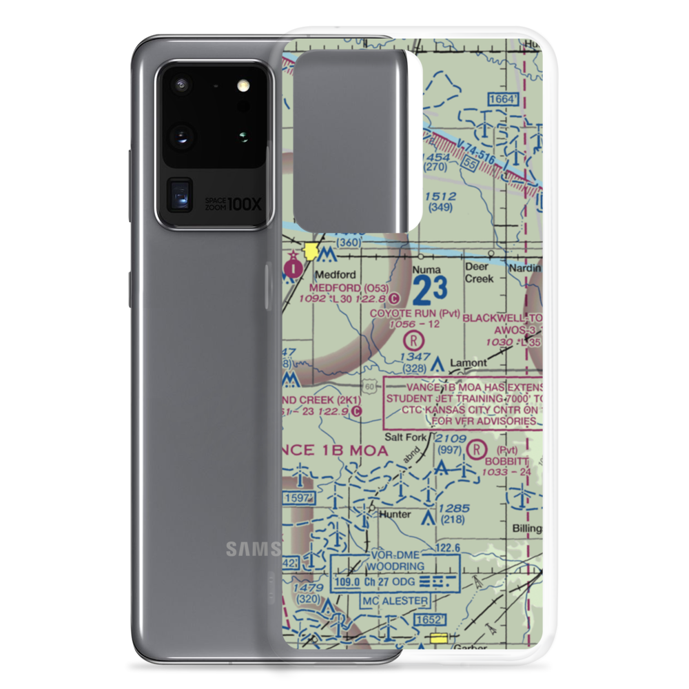 Coyote Run Airport (48OK) VFR Sectional Samsung Case Samsung Galaxy S20 Ultra model shown