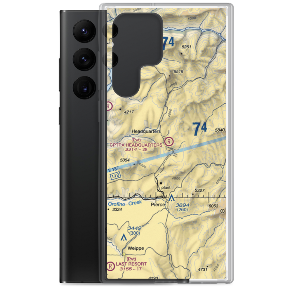 Cptpa Headquarters Airport (ID84) VFR Sectional Samsung Case Samsung Galaxy S22 Ultra model shown
