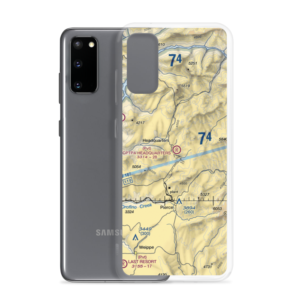 Cptpa Headquarters Airport (ID84) VFR Sectional Samsung Case Samsung Galaxy S20 model shown