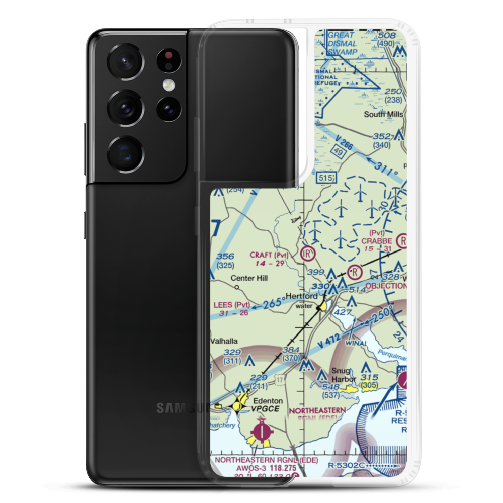 Craig Craft Airport (86NC) VFR Sectional Samsung Case Samsung Galaxy S21 Ultra model shown