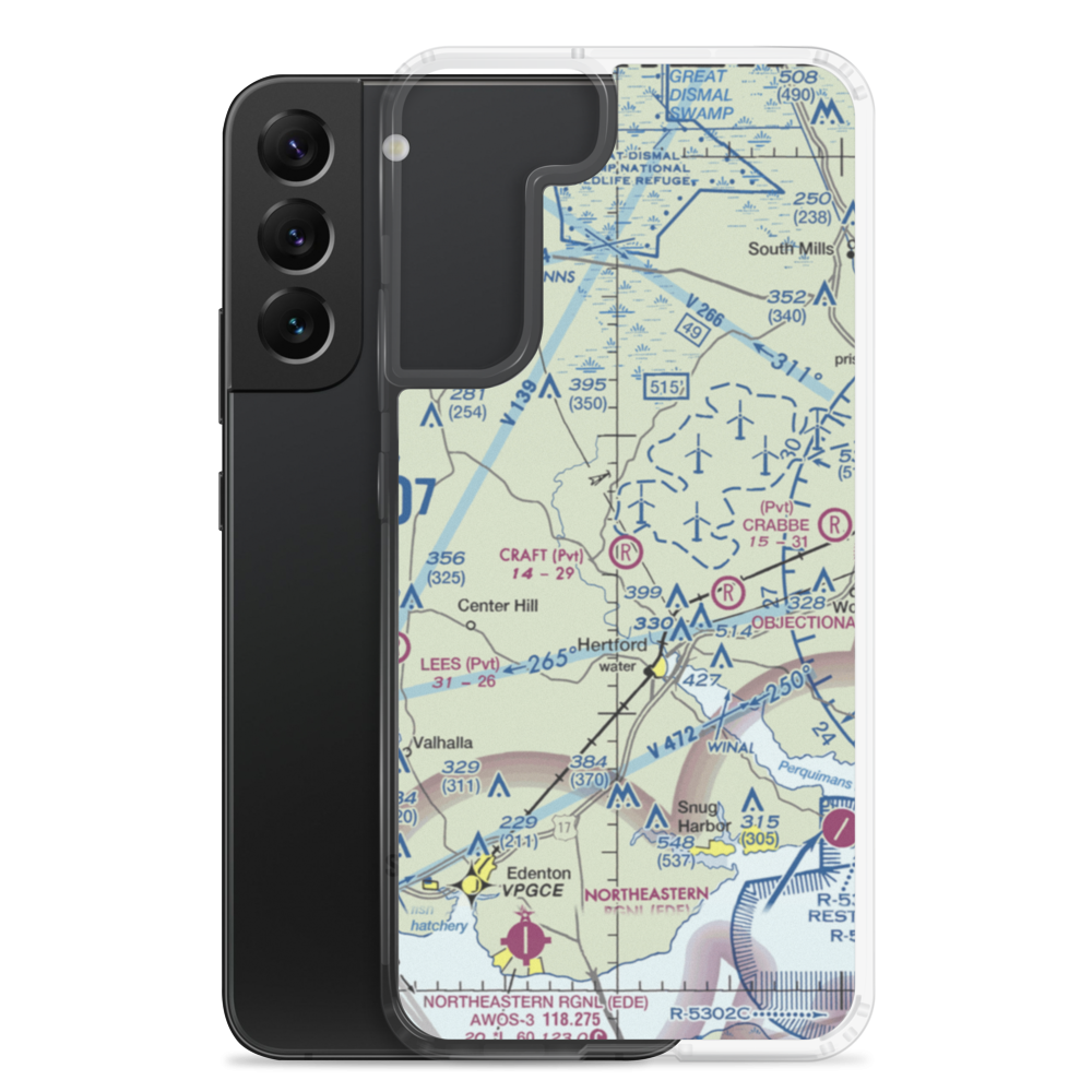 Craig Craft Airport (86NC) VFR Sectional Samsung Case Samsung Galaxy S22 Plus model shown