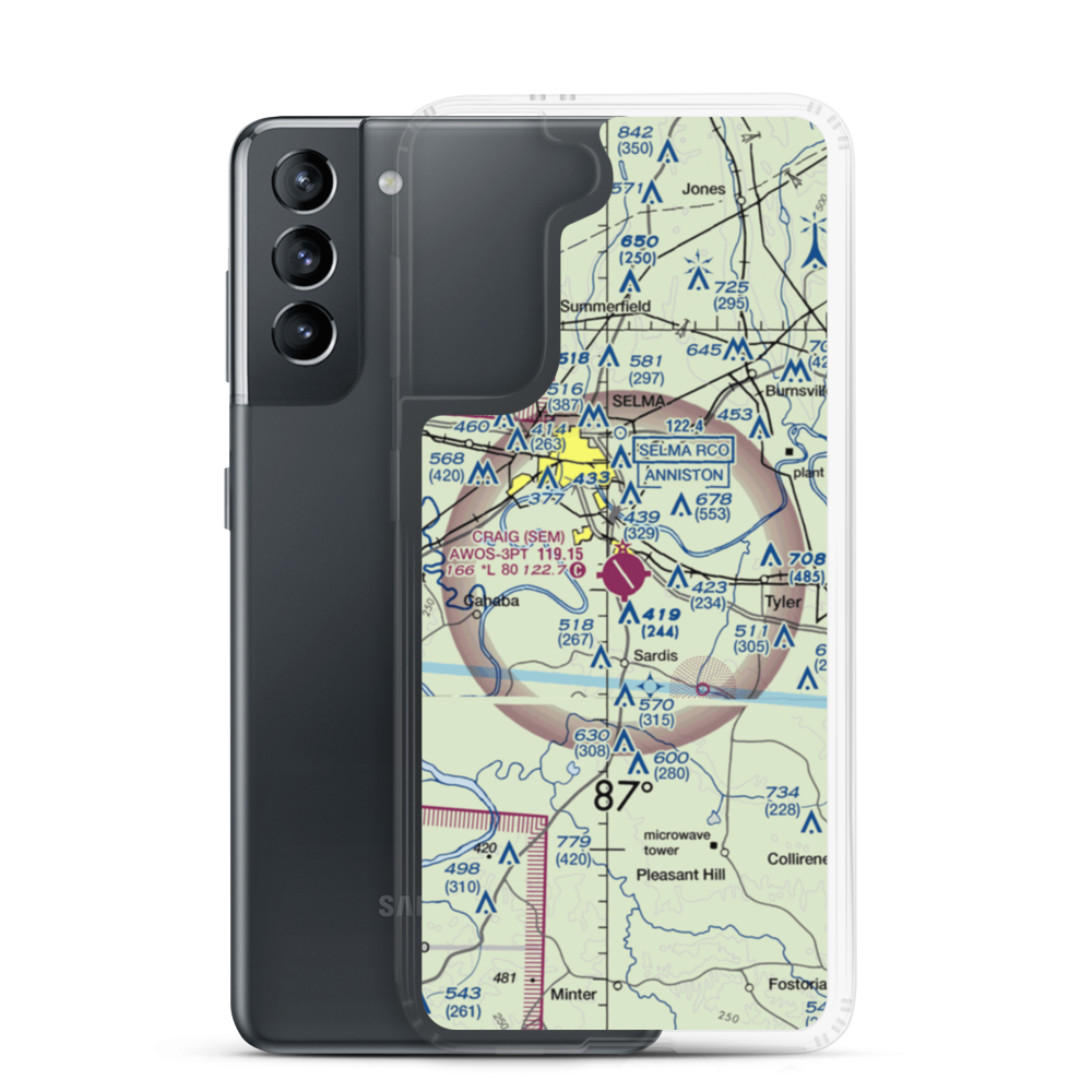 Craig Field (SEM) VFR Sectional Samsung Case Samsung Galaxy S21 model shown