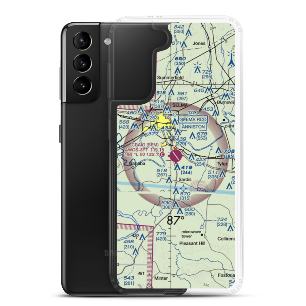 Craig Field (SEM) VFR Sectional Samsung Case Samsung Galaxy S21 Plus model shown