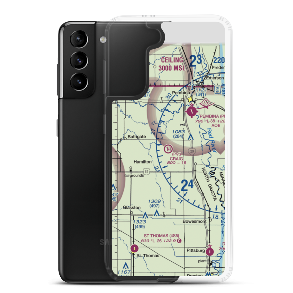Craig Private Airport (5ND3) VFR Sectional Samsung Case Samsung Galaxy S21 Plus model shown