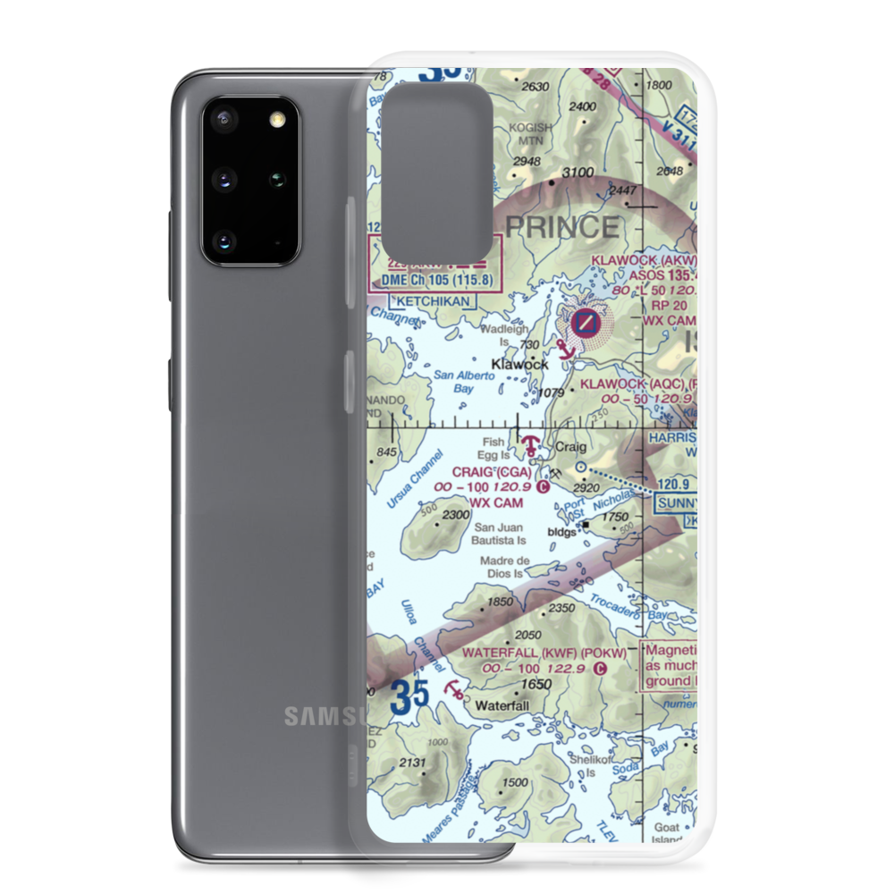 Craig Seaplane Base (CGA) VFR Sectional Samsung Case Samsung Galaxy S20 Plus model shown