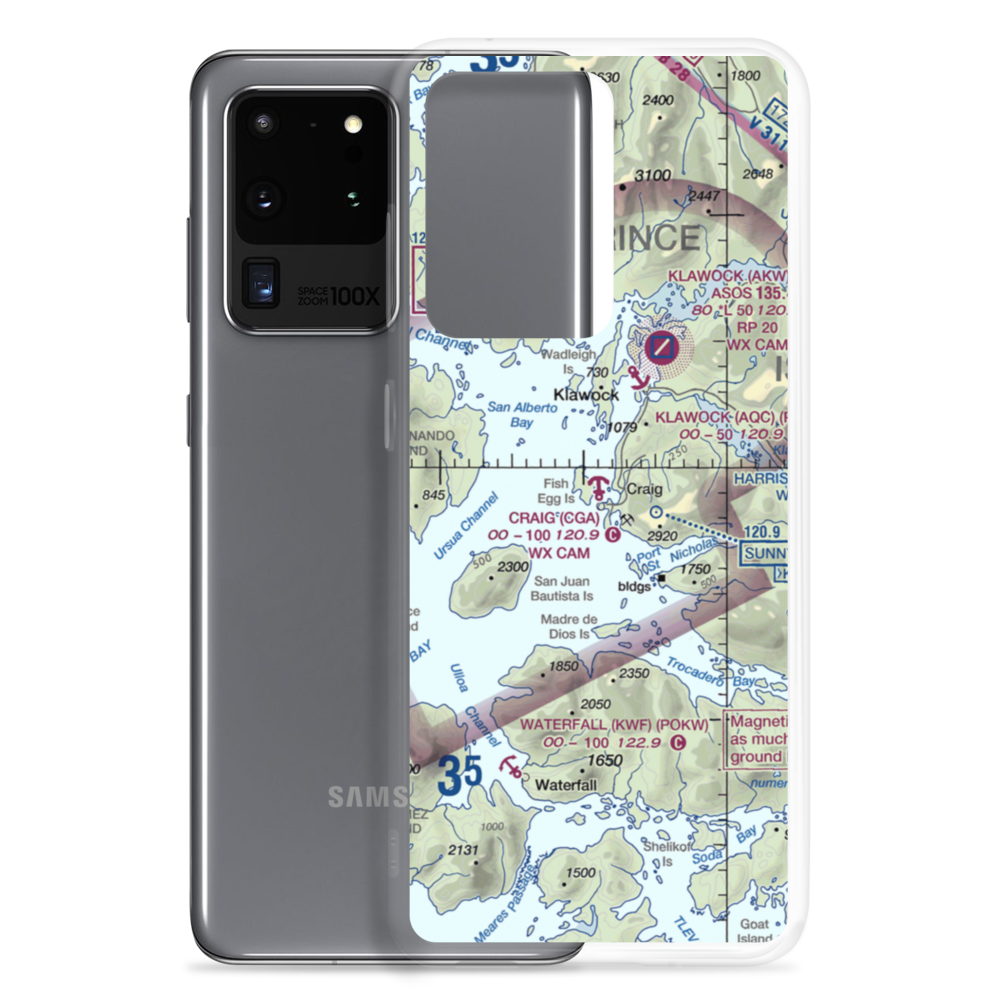 Craig Seaplane Base (CGA) VFR Sectional Samsung Case Samsung Galaxy S20 Ultra model shown