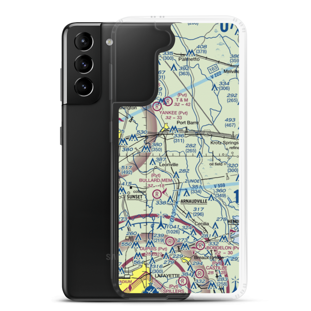 Craig's field (CRAI) VFR Sectional Samsung Case Samsung Galaxy S21 Plus model shown