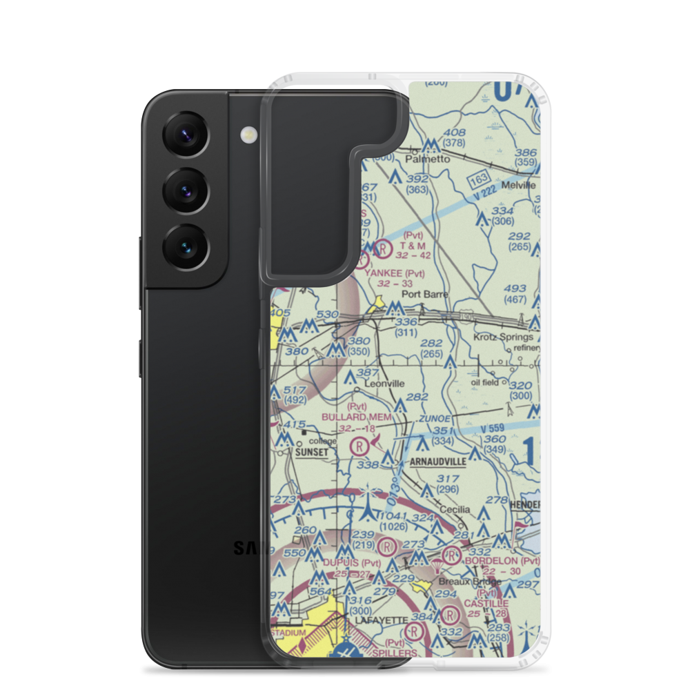 Craig's field (CRAI) VFR Sectional Samsung Case Samsung Galaxy S22 model shown