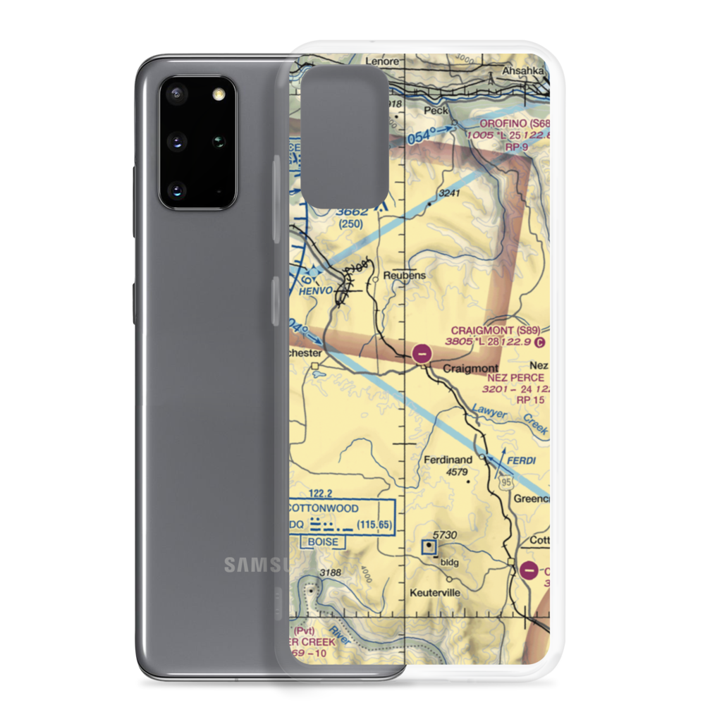 Craigmont Municipal Airport (S89) VFR Sectional Samsung Case Samsung Galaxy S20 Plus model shown