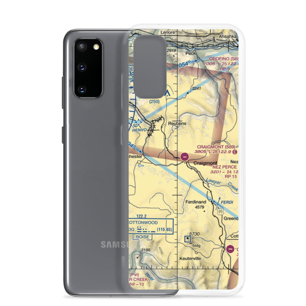 Craigmont Municipal Airport (S89) VFR Sectional Samsung Case Samsung Galaxy S20 model shown