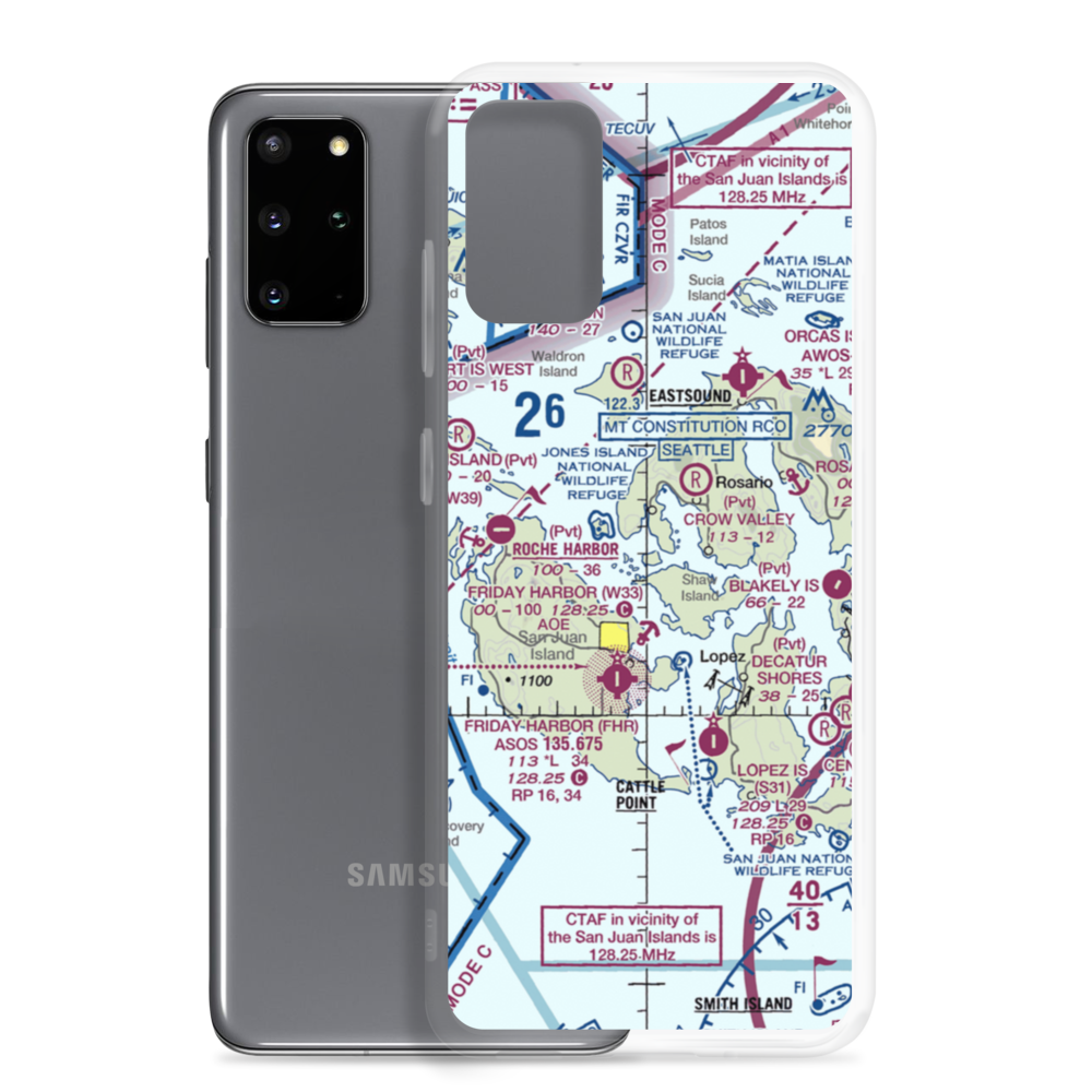 Crane Island Airstrip (CKR) VFR Sectional Samsung Case Samsung Galaxy S20 Plus model shown